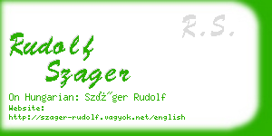 rudolf szager business card